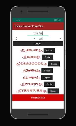 Hacker's Nicks for Free Fires 2