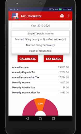 Income Tax Calculator USA (America) 2019 - 2020 3