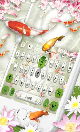 Koi Fish Keyboard Theme 4