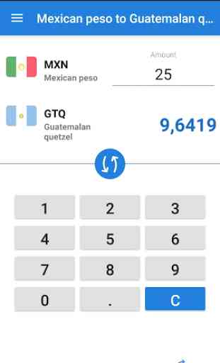 Mexican peso to Guatemalan quetzal / MXN to GTQ 1