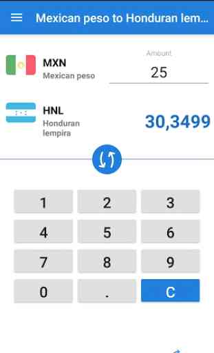 Mexican peso to Honduran lempira / MXN to HNL 1