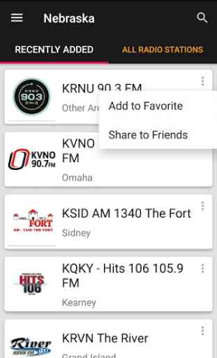 Nebraska Radio Stations - USA 1
