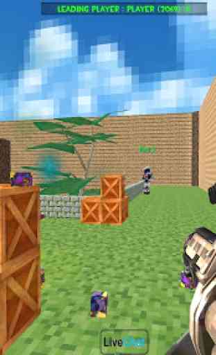 Paintball shooting war game: blocky gun paintball 1