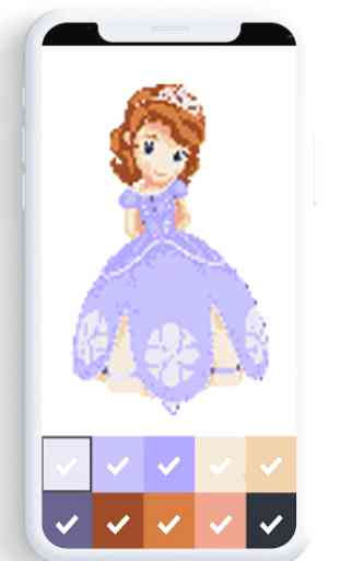 Princess Color By Number, princess coloring game 4