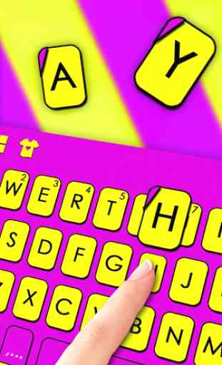 Purple Yellow Stripes Keyboard Theme 2