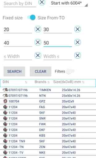 Search Bearings 50000+ items with description LITE 3