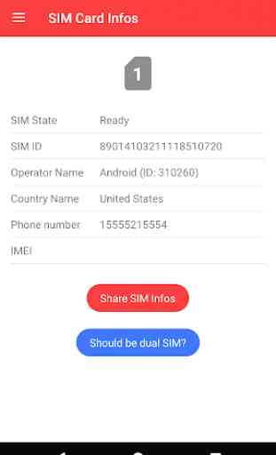 SIM Infos & Contacts - Export SIM contacts VCard 1