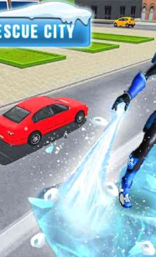 Superhero Frost Man City Rescue: Snowstorm Game 1