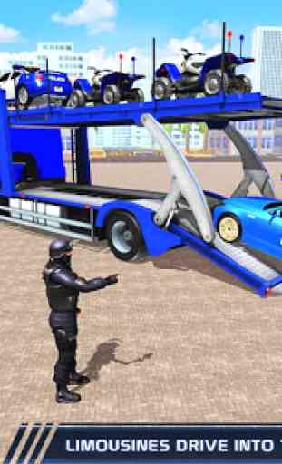 US Real Police Plane Limo Car Transporter Driving 2