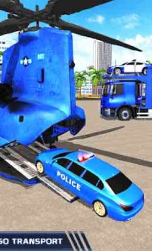 US Real Police Plane Limo Car Transporter Driving 4