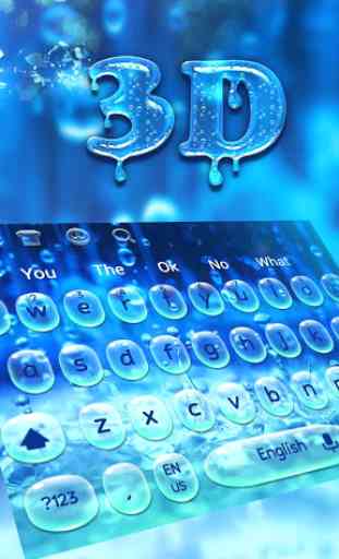3D Glass Water Keyboard 1