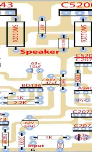 Amplifier circuit board diagram 1