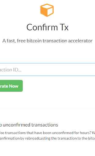 Bitcoin transaction accelerator 1