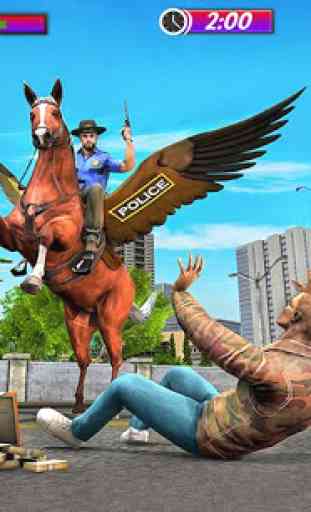 Flying Horse Police Chase : US Police Horse Games 1
