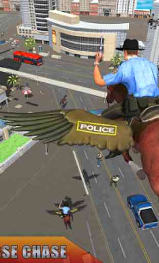 Flying Horse Police Chase : US Police Horse Games 2
