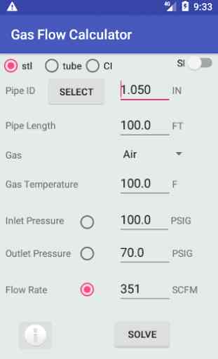 Gas Flow Calculator 1