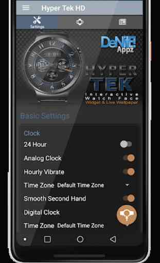 Hyper Tek HD WatchFace Widget & Live Wallpaper 4