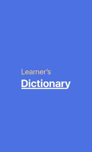 Learner's Dictionary English 1