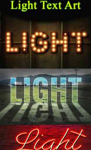 Lighting Text Art - Lights effect on Text 4