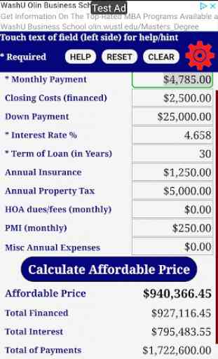 Mortgage Home Loan Payment Calculator Free 4