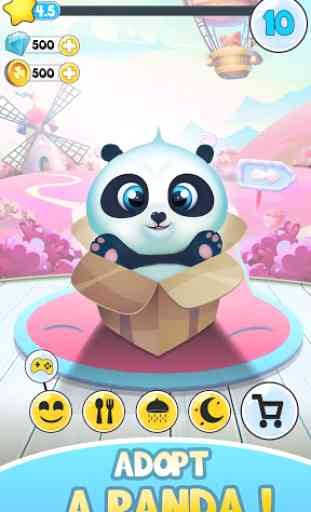 Pu - Cute giant panda bear, baby pet care game 1
