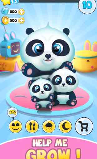 Pu - Cute giant panda bear, baby pet care game 2