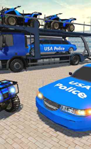 US Police ATV Quad: Transporter Game 1