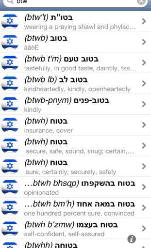 Offline Hebrew English Dictionary Translator for Tourists, Language Learners and Students 1