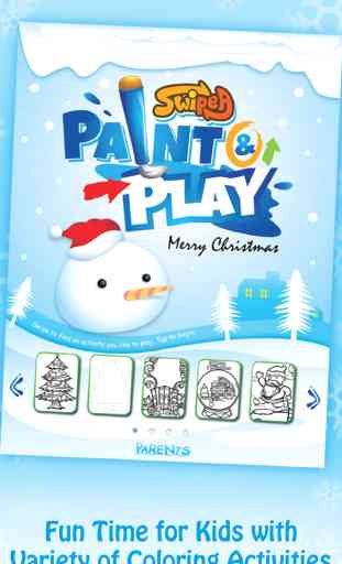 Paint and Play: Kids Doodle Christmas Eve - Coloring Book & Art Studio Set with Endless Coloring Pages, Finger Coloring Games, Drawing Pad Brushes for Preschool, Kindergarten and Montessori Girls, Boy, Toddlers to Color, Draw Something & Painting 3