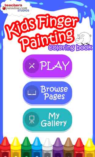 Kids Finger Painting Coloring 1