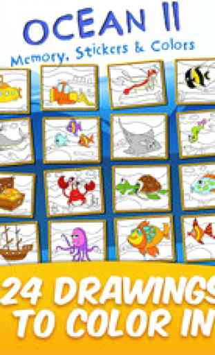 Ocean II - Paint and Stickers Games for Kids 2