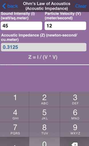 Ohms Acoustic Calculator 4