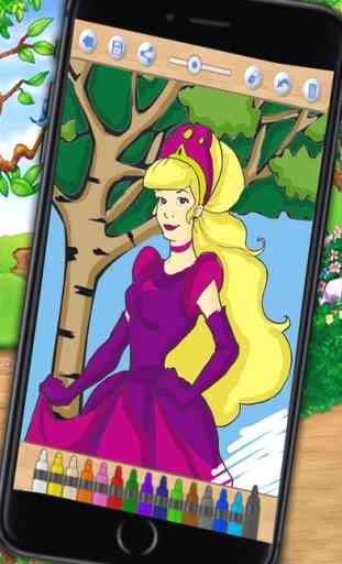 Paint and color Princesses – coloring book 3