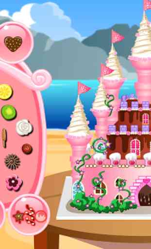 Princess Castle Cake Cooking 3