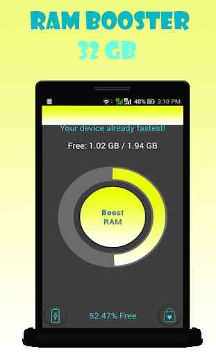 32 GB Ram Booster - One Tap Speed Booster free 1