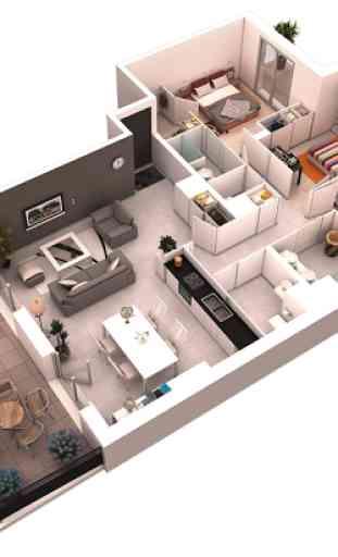 3D room planner layout 1