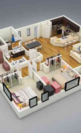 3D room planner layout 3