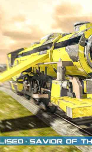 Army Train Robot Transforming War Games 2