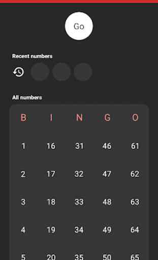 Bingo number generator & caller 1