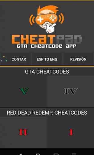 CheatPad - GTA V & RDR II Cheatcodes 1