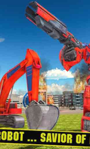 Excavator Robot Transformation: Robot Shooting 1