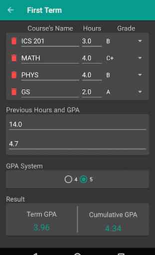 GPA Calculator Pro 4