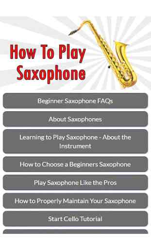 How To Play Saxophone 2