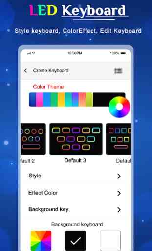 LED keyboard : RGB Colorful Keyboard Lighting 4