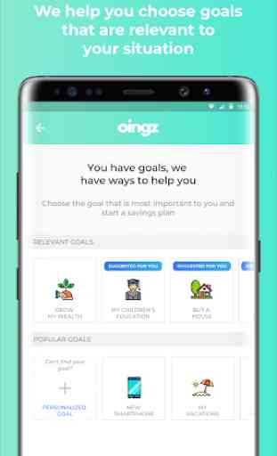 Oingz - The best way to achieve your savings goals 2