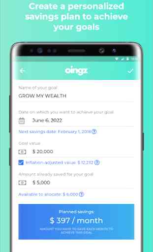 Oingz - The best way to achieve your savings goals 3