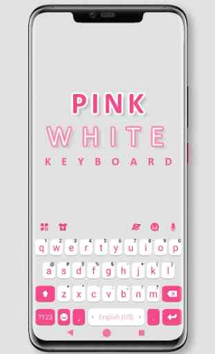 Pink White Chat Keyboard Theme 1