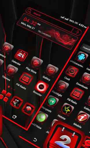 Red Black Launcher Theme 2