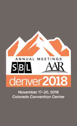 SBL & AAR 2018 Annual Meetings 1