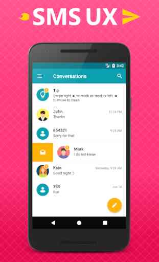Sms UX - Fast sms app, messenger, voice to text 2